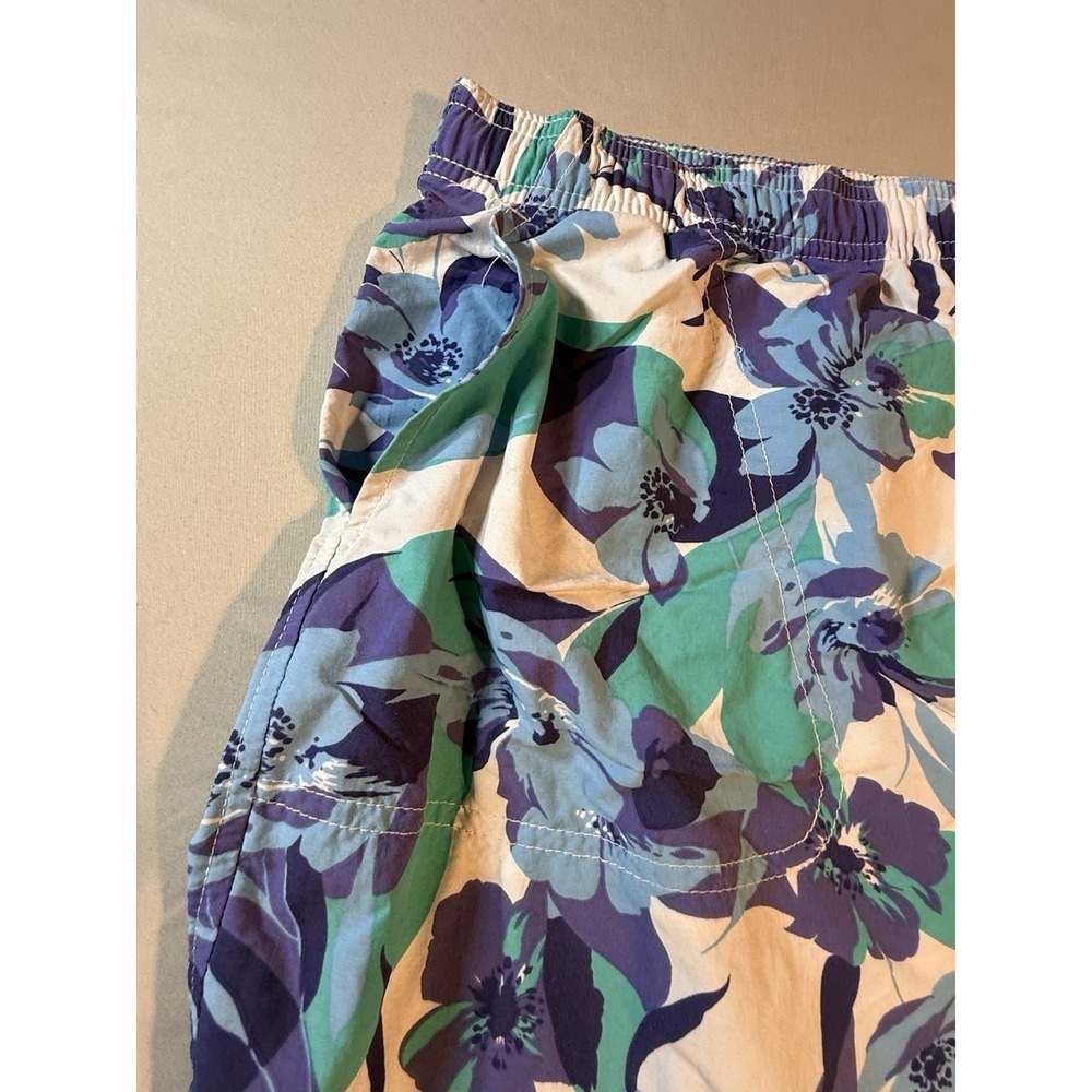 Columbia PFG Blue/Green Tropical Print Womens Shorts Size 1X - Picture 5 of 8